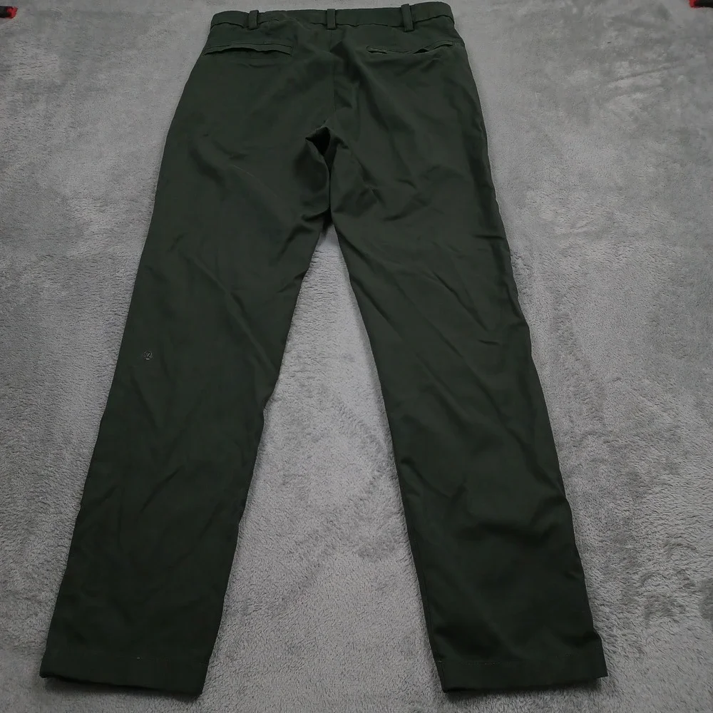 Lululemon Pants Mens 32 Green Straight Pockets Preppy Casual Logo